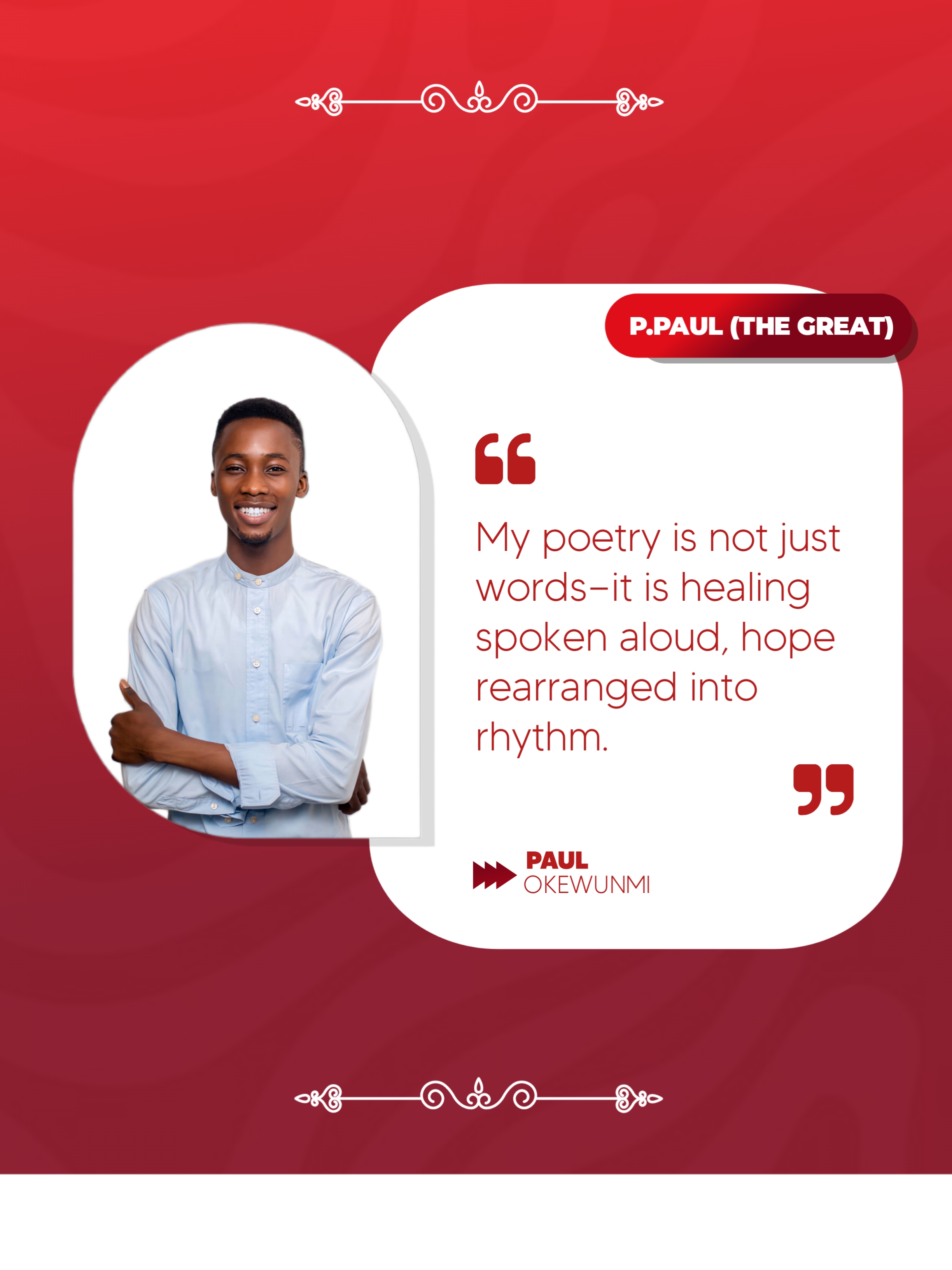 Paul Okewunmi - Founder of Vision for the Young